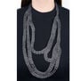 3 Strand silver knit necklace by Milena Zu